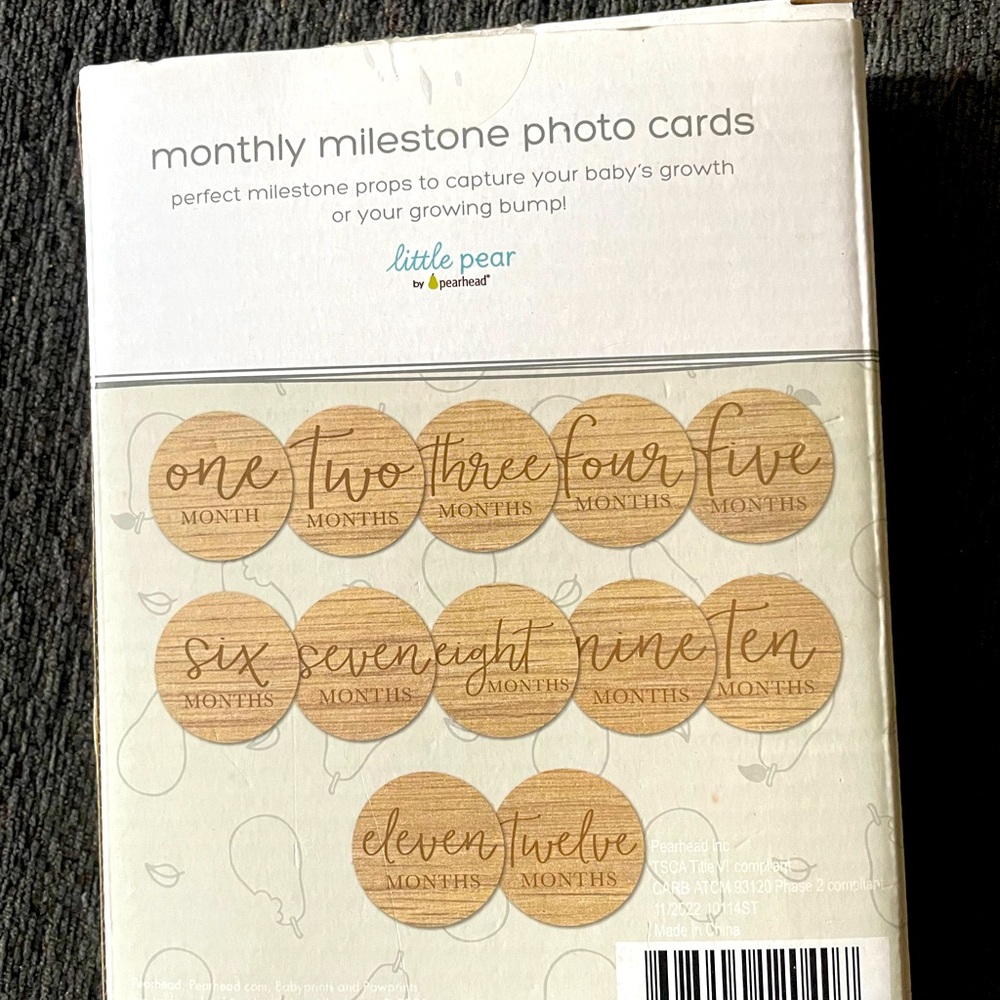 Monthly milestone phot cards